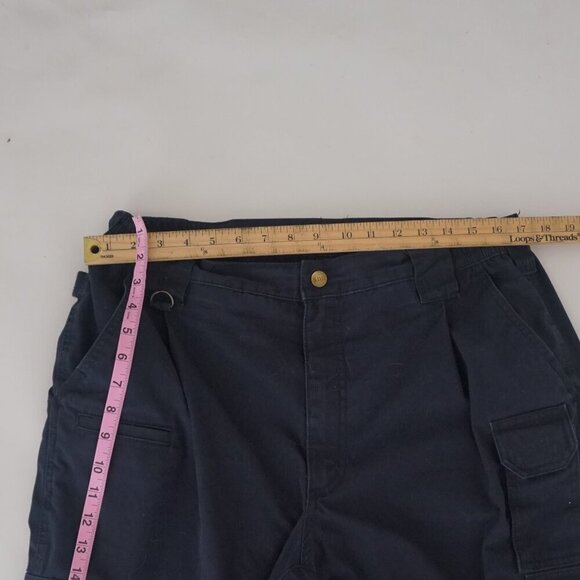 5.11 Tactical Navy Multi-pocket Utility Range Elastic Waist Relaxed Pants 38x34 - Picture 4 of 16